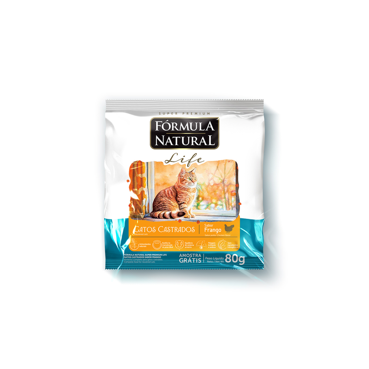 Сухой корм Formula Natural Life с Курицей для стерилизованных кошек, 80 г