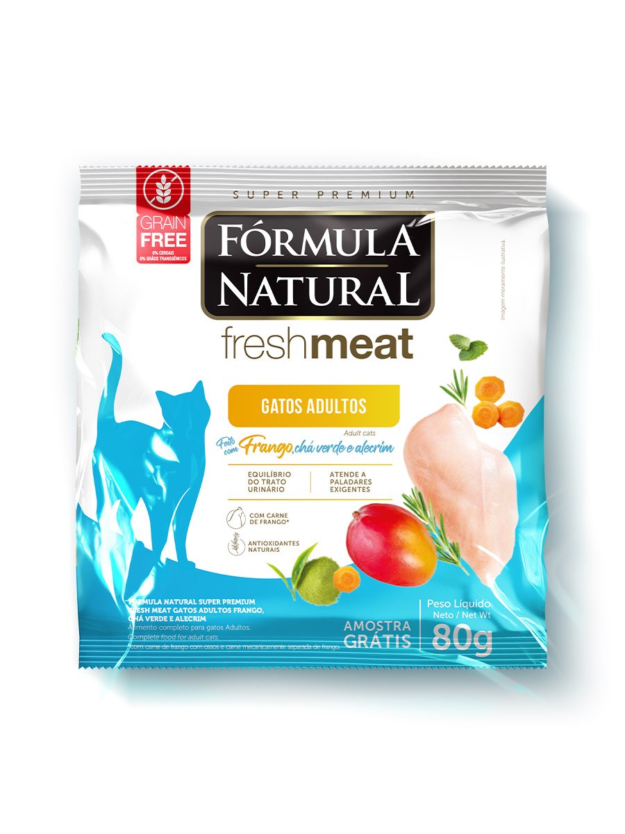 Сухой корм Formula Natural Fresh Meat (для взрослых кошек) с курицей, зеленым чаем и розмарином, 80 г