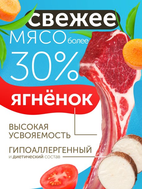 Сухой корм Formula Natural Fresh Meat Sensitive lamb (для взрослых собак мини пород) с ягненком, маниоком, алоэ вера, 80 г