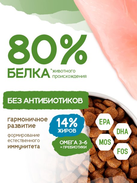 Сухой корм Formula Natural Life (для щенков средних и больших пород), 80 г