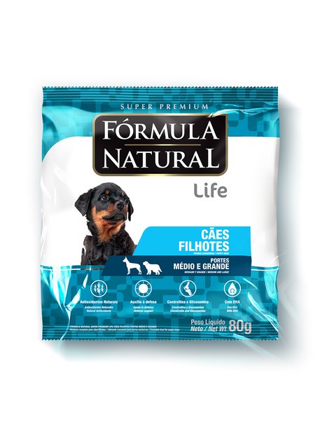 Сухой корм Formula Natural Life (для щенков средних и больших пород), 80 г