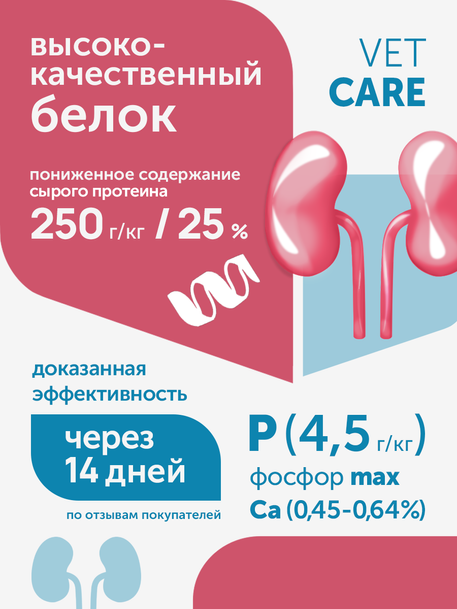 Сухой корм для кошек Formula Natural VET CARE RENAL, диетический, при хроническом заболевании почек, 80 гр