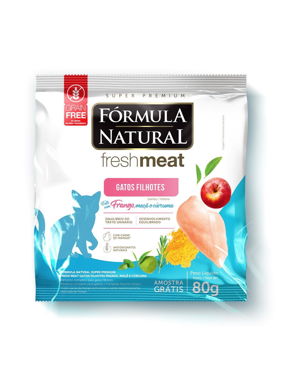 Сухой корм Formula Natural Fresh Meat (для котят) с курицей, яблоком и куркумой, 80 г